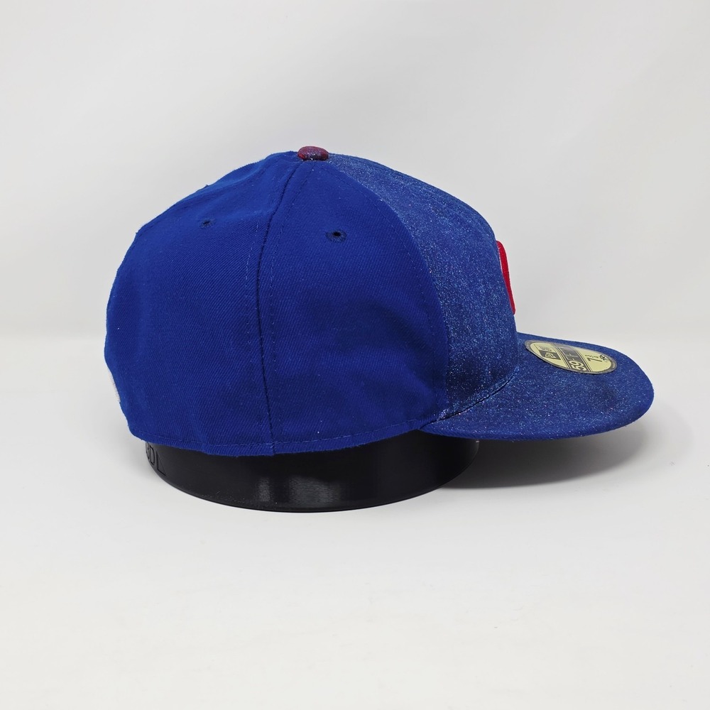 New Era Chicago Cubs 59FIFTY Fitted Hat Blue Glitter 7 3/4 MLB Baseball Cap - Picture 4 of 7